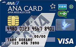 ANA VISA Suicaカード券面